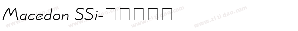 Macedon SSi字体转换